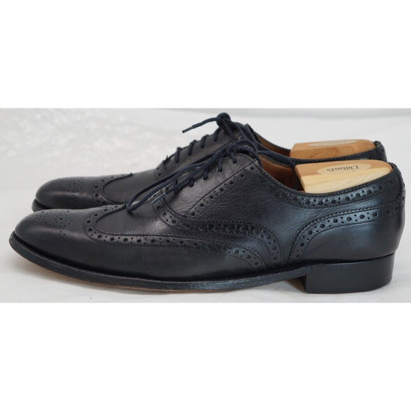 Grenson Men\'s Shoes Black US 9.5 M UK 8.5 F Leather Wingtip Dress Oxford main image 10